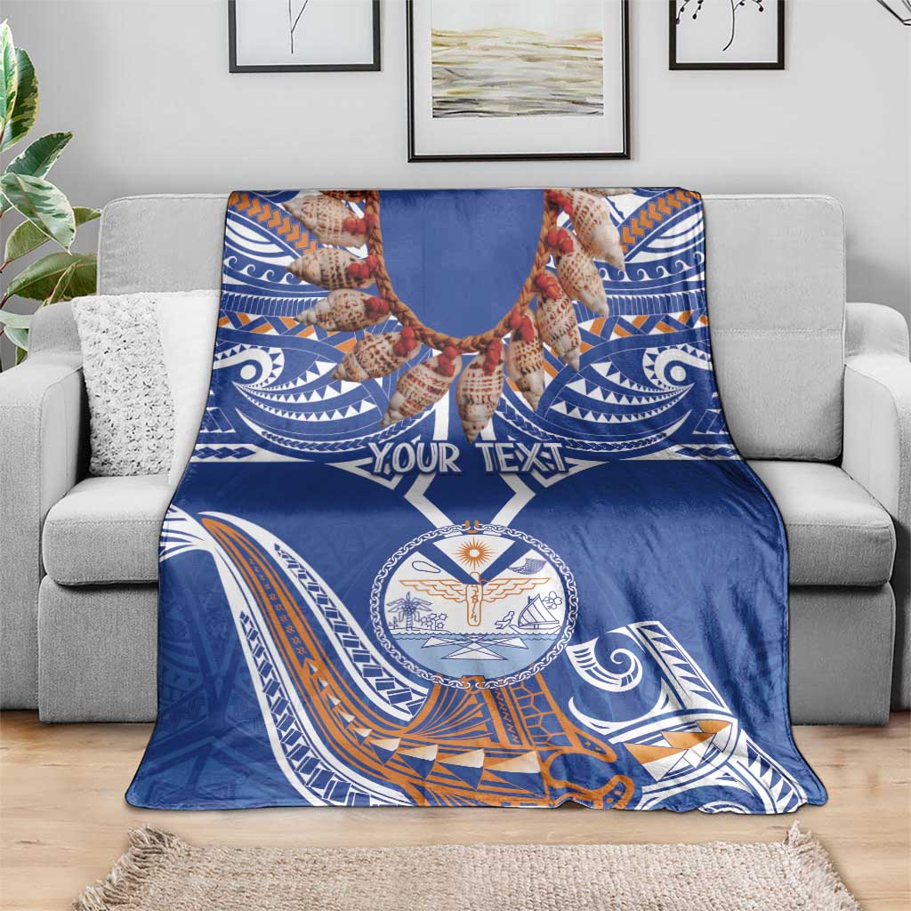 Yokwe Marshall Islands Personalized Blanket Jemenei Day - Seashell Necklace