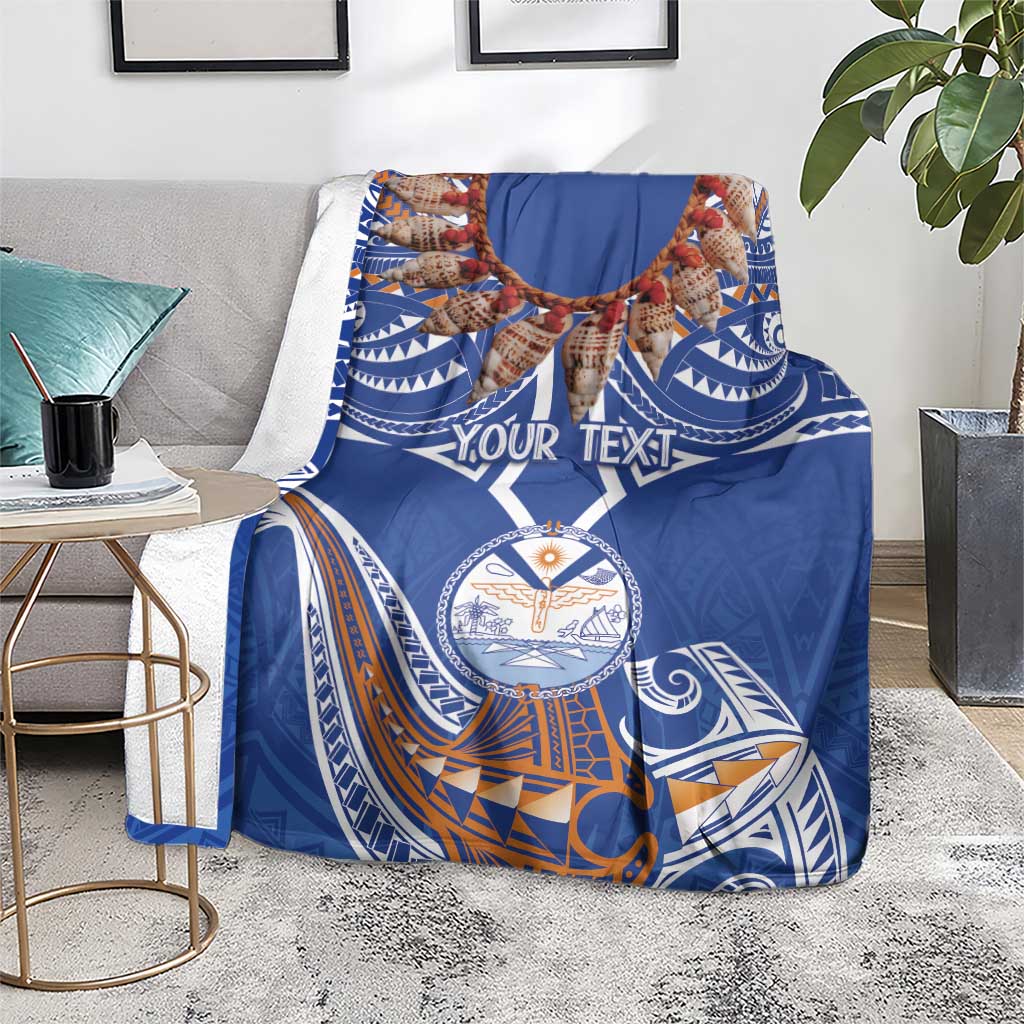 Yokwe Marshall Islands Personalized Blanket Jemenei Day - Seashell Necklace