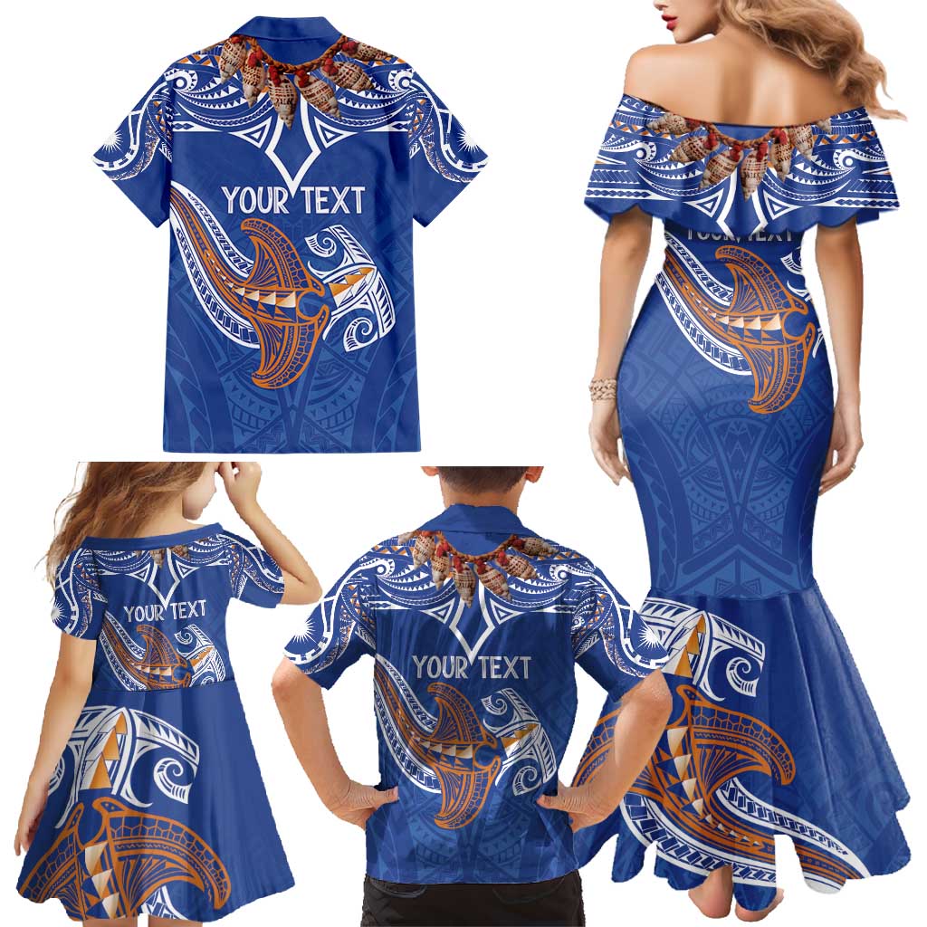 Yokwe Marshall Islands Personalized Family Matching Mermaid Dress and Hawaiian Shirt Jemenei Day - Seashell Necklace