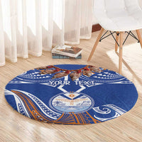 Yokwe Marshall Islands Personalized Round Carpet Jemenei Day - Seashell Necklace