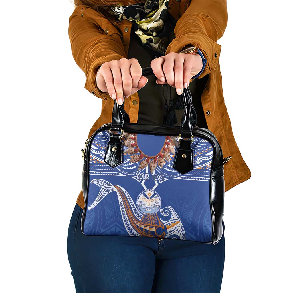 Yokwe Marshall Islands Personalized Shoulder Handbag Jemenei Day - Seashell Necklace LT7 One Size Blue - Polynesian Pride