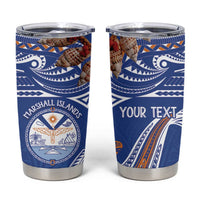 Yokwe Marshall Islands Personalized Tumbler Cup Jemenei Day - Seashell Necklace LT7 Blue - Polynesian Pride