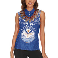 Yokwe Marshall Islands Personalized Women Sleeveless Polo Shirt Jemenei Day - Seashell Necklace