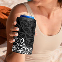 Hawaii 4 in 1 Can Cooler Tumbler Plumeria Black Curves