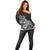 Polynesia Off Shoulder Sweater Plumeria Black Curves LT7 - Polynesian Pride