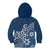 Polynesia Kid Hoodie Plumeria Blue Curves LT7 - Polynesian Pride