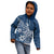 Polynesia Kid Hoodie Plumeria Blue Curves LT7 - Polynesian Pride