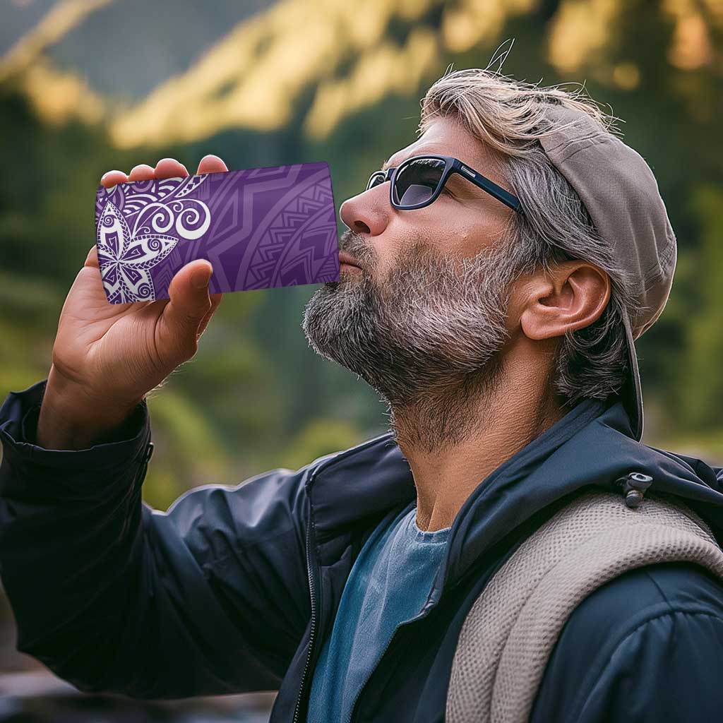 Hawaii 4 in 1 Can Cooler Tumbler Plumeria Purple Curves