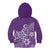Polynesia Kid Hoodie Plumeria Purple Curves LT7 - Polynesian Pride
