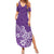 Polynesia Summer Maxi Dress Plumeria Purple Curves LT7 Women Purple - Polynesian Pride