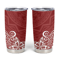 Hawaii Tumbler Cup Plumeria Red Curves