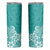 Hawaii Skinny Tumbler Plumeria Teal Curves