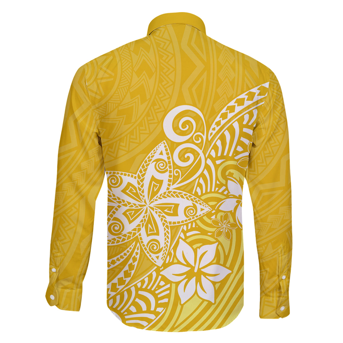 Hawaii Family Matching Outfits Polynesia Summer Maxi Dress And Shirt Family Set Clothes Plumeria Yellow Curves LT7