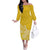 Polynesia Off The Shoulder Long Sleeve Dress Plumeria Yellow Curves LT7 Women Yellow - Polynesian Pride