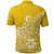 Polynesia Polo Shirt Plumeria Yellow Curves LT7 - Polynesian Pride
