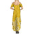 Polynesia Summer Maxi Dress Plumeria Yellow Curves LT7 - Polynesian Pride