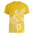 Polynesia Women V Neck T Shirt Plumeria Yellow Curves LT7 - Polynesian Pride