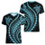 Polynesian Pride Women V Neck T Shirt Turtle Hibiscus Luxury Style - Aquamarine LT7 - Polynesian Pride