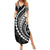 Polynesian Pride Summer Maxi Dress Turtle Hibiscus Luxury Style - Black LT7 Women Black - Polynesian Pride