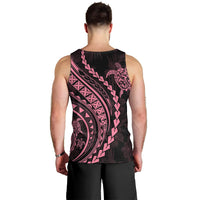 Polynesian Pride Men Tank Top Turtle Hibiscus Luxury Style - Carnation Pink LT7 - Polynesian Pride