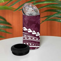 Polynesian Pride 4 in 1 Can Cooler Tumbler Turtle Hibiscus Luxury Style - Champagne