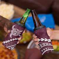 Polynesian Pride 4 in 1 Can Cooler Tumbler Turtle Hibiscus Luxury Style - Champagne