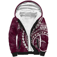 Polynesian Pride Sherpa Hoodie Turtle Hibiscus Luxury Style - Champagne LT7 Unisex Champagne - Polynesian Pride