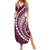 Polynesian Pride Summer Maxi Dress Turtle Hibiscus Luxury Style - Champagne LT7 Women Champagne - Polynesian Pride