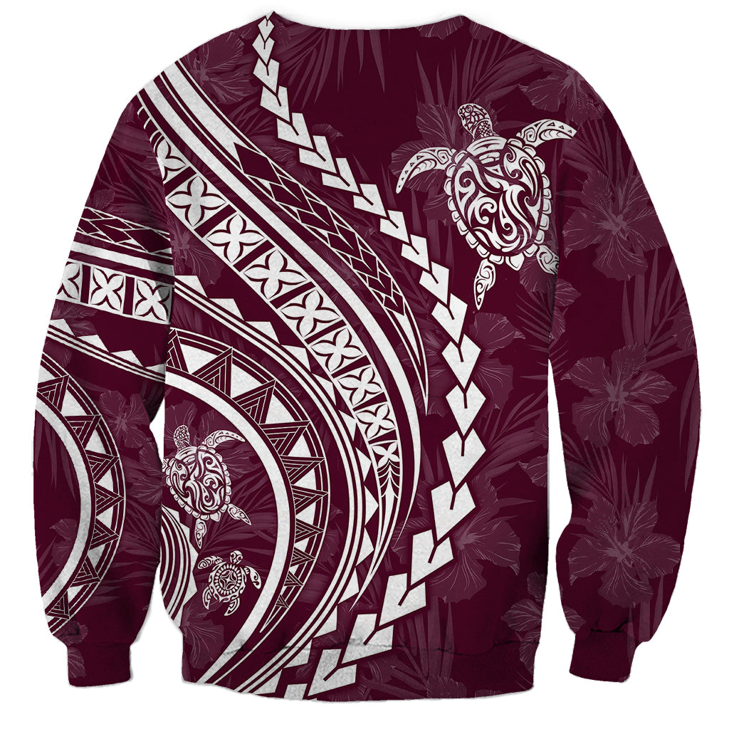 Polynesian Pride Sweatshirt Turtle Hibiscus Luxury Style - Champagne LT7 - Polynesian Pride