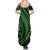 Polynesian Pride Summer Maxi Dress Turtle Hibiscus Luxury Style - Green LT7 - Polynesian Pride