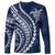 Polynesian Pride Long Sleeve Shirt Turtle Hibiscus Luxury Style - Navy LT7 - Polynesian Pride