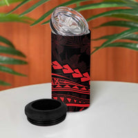 Polynesian Pride 4 in 1 Can Cooler Tumbler Turtle Hibiscus Luxury Style - Rose
