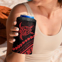 Polynesian Pride 4 in 1 Can Cooler Tumbler Turtle Hibiscus Luxury Style - Rose