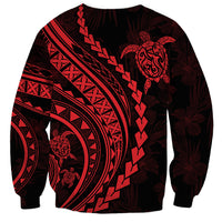 Polynesian Pride Sweatshirt Turtle Hibiscus Luxury Style - Rose LT7 - Polynesian Pride