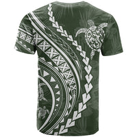 Polynesian Pride T Shirt Turtle Hibiscus Luxury Style - Sage LT7 - Polynesian Pride