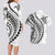 Polynesian Pride Couples Matching Long Sleeve Bodycon Dress and Hawaiian Shirt Turtle Hibiscus Luxury Style - White LT7 - Polynesian Pride