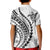 Polynesian Pride Kid Polo Shirt Turtle Hibiscus Luxury Style - White LT7 - Polynesian Pride