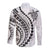 Polynesian Pride Long Sleeve Button Shirt Turtle Hibiscus Luxury Style - White LT7 - Polynesian Pride