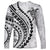 Polynesian Pride Long Sleeve Shirt Turtle Hibiscus Luxury Style - White LT7 - Polynesian Pride