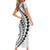 Polynesian Pride Short Sleeve Bodycon Dress Turtle Hibiscus Luxury Style - White LT7 - Polynesian Pride