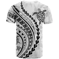 Polynesian Pride T Shirt Turtle Hibiscus Luxury Style - White LT7 - Polynesian Pride