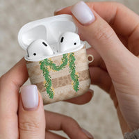 Hawai'i Paniolo Maile Twisted Lei AirPods Case Almond Brown LT7 - Polynesian Pride