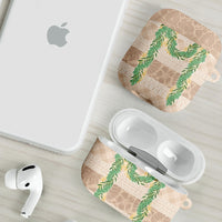 Hawai'i Paniolo Maile Twisted Lei AirPods Case Almond Brown LT7 - Polynesian Pride