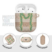 Hawai'i Paniolo Maile Twisted Lei AirPods Case Almond Brown LT7 - Polynesian Pride