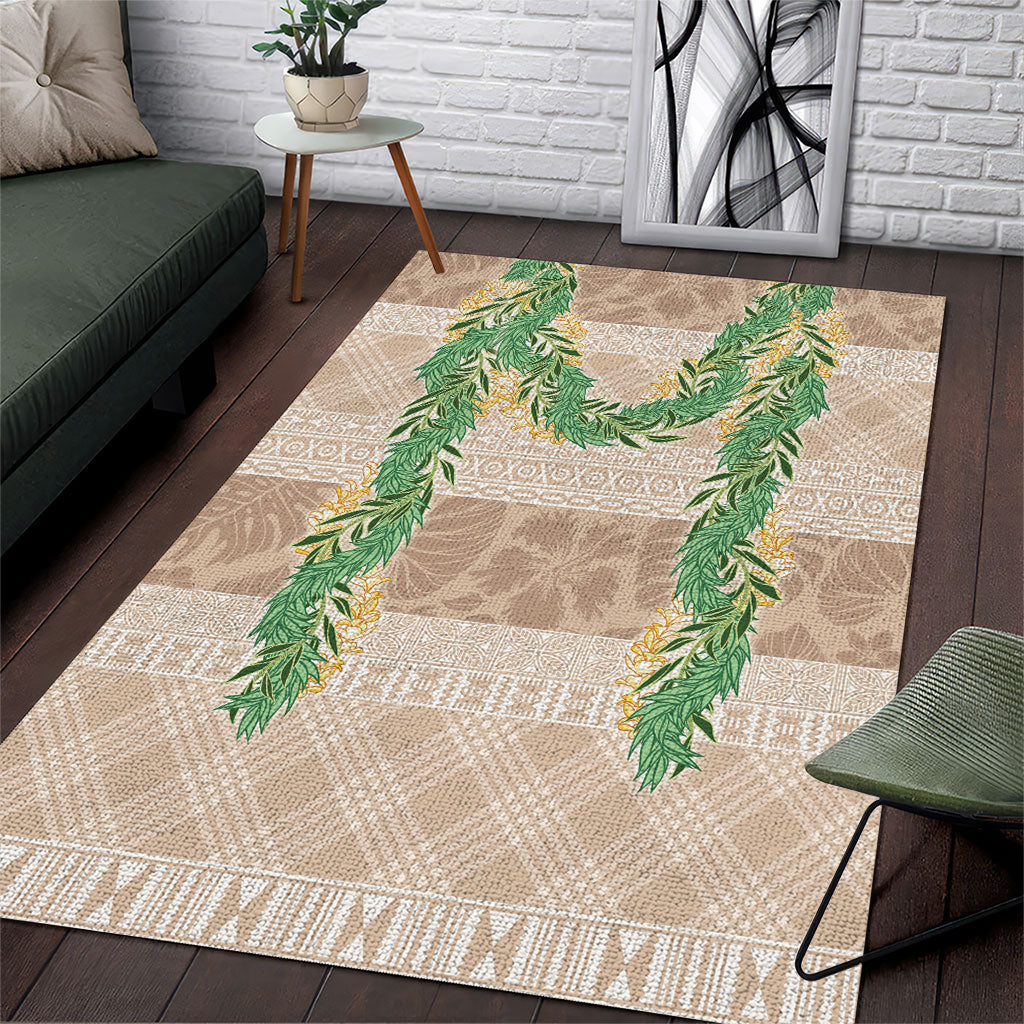 Hawai'i Paniolo Maile Twisted Lei Area Rug Almond Brown