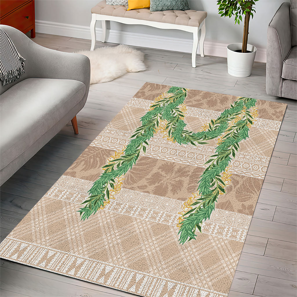Hawai'i Paniolo Maile Twisted Lei Area Rug Almond Brown