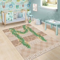 Hawai'i Paniolo Maile Twisted Lei Area Rug Almond Brown