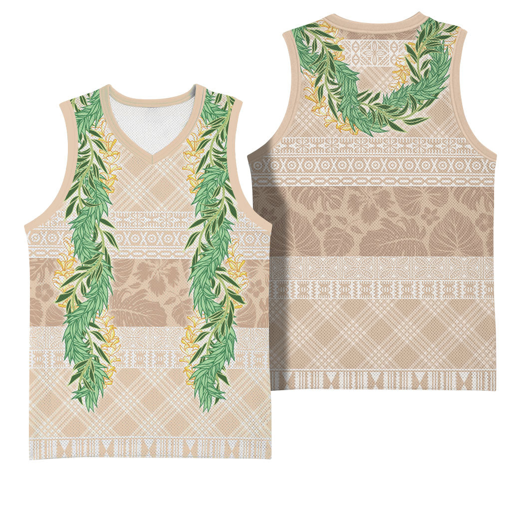 Hawai'i Paniolo Maile Twisted Lei Basketball Jersey Almond Brown