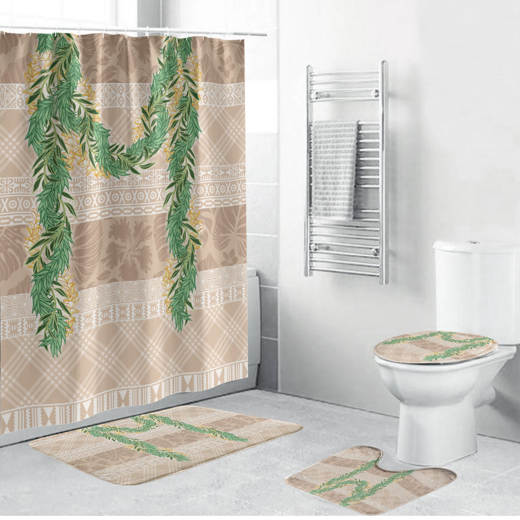 Hawai'i Paniolo Maile Twisted Lei Bathroom Set Almond Brown