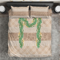 Hawai'i Paniolo Maile Twisted Lei Bedding Set Almond Brown